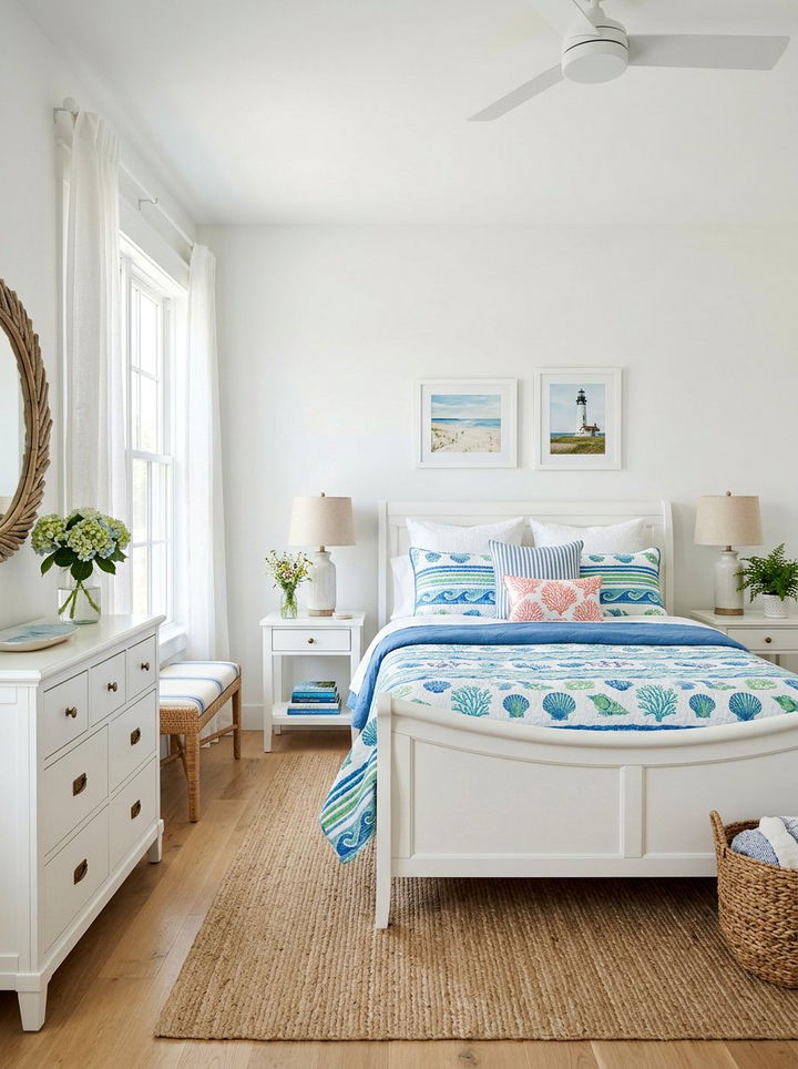 White Sleigh Bed Guest Room - 30 bedroom sleigh beds