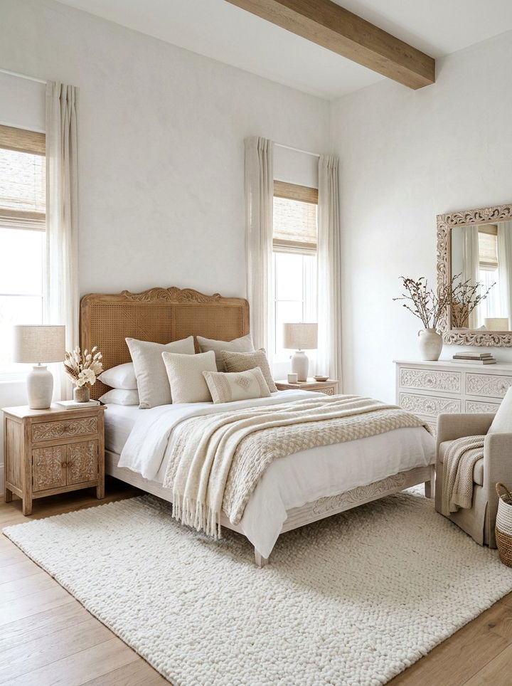 White Textured Bedroom - 30 white bedroom furniture ideas