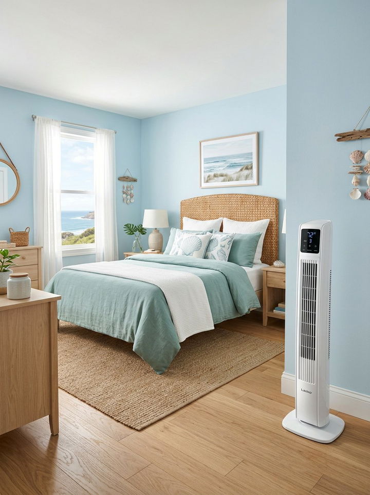 White Tower Fan For Coastal Bedroom - 30 bedroom tower fans