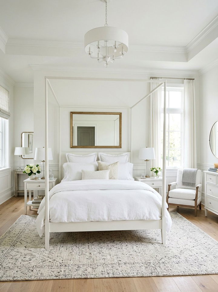 White Transitional Bedroom - 30 white and white bedroom ideas