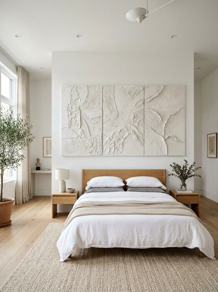 White Wall Art - 30 white bedroom accessories ideas