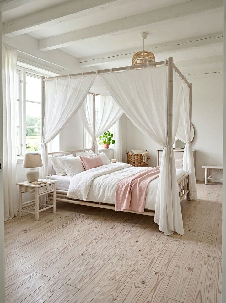 White Washed Bamboo Bedroom - 30 bedroom bamboo flooring ideas