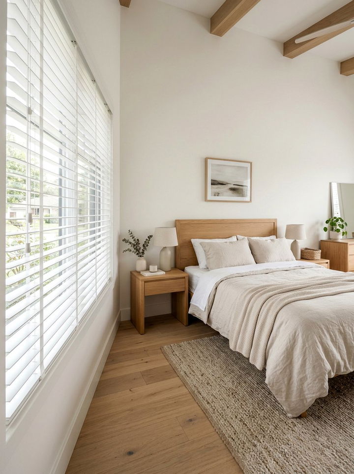 White Wood Venetian Blinds - 30 bedroom venetian blinds