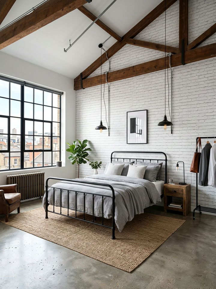 White brick wallpaper - 30 bedroom neutral wallpapers