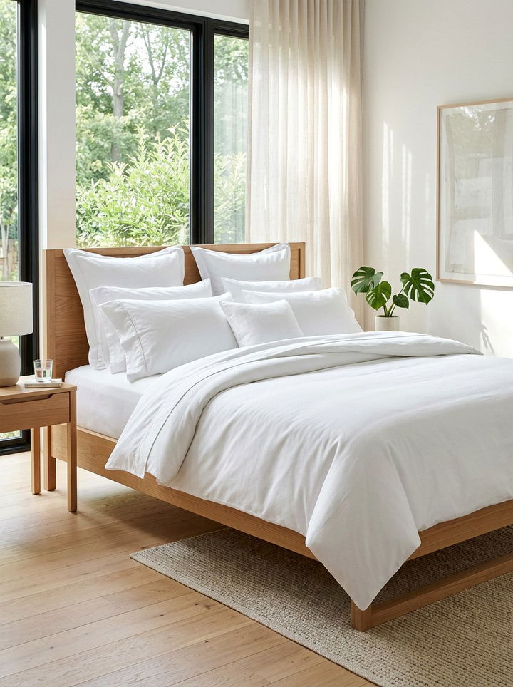 White cotton sheet set - 30 bedroom sheet sets