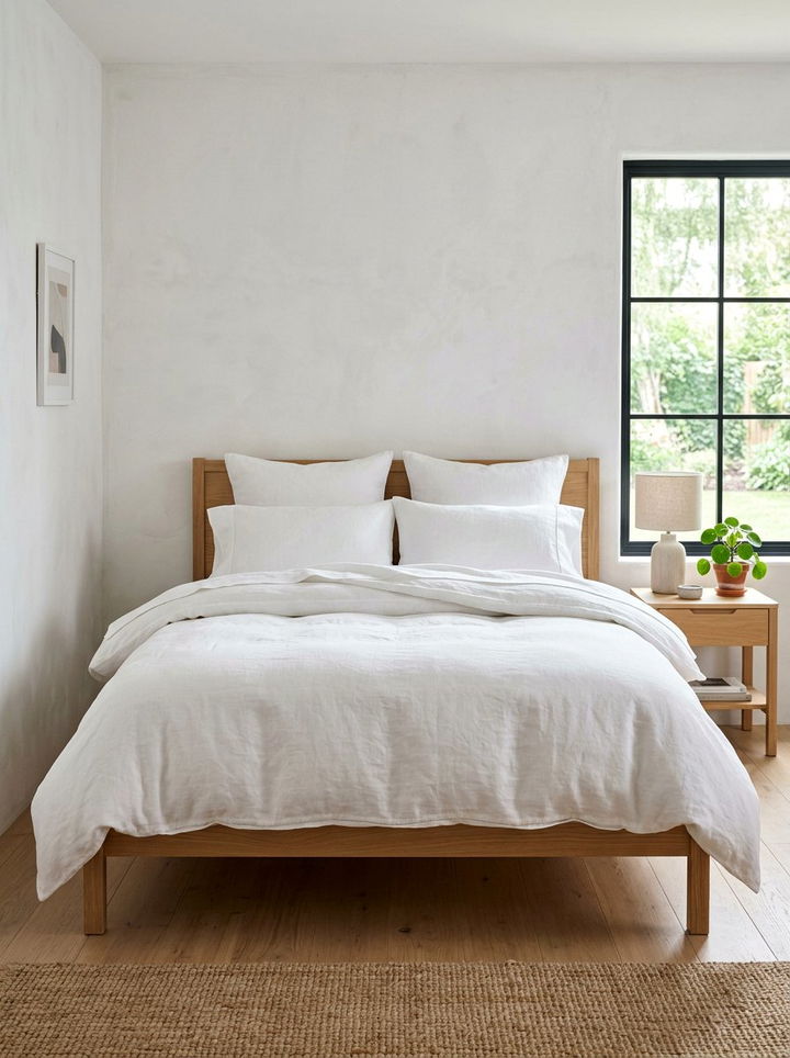 White linen bedding - 30 bedroom linen bedding ideas