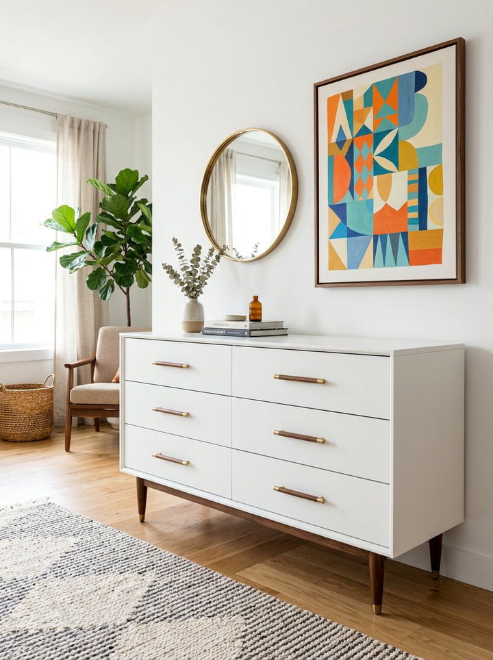 White mid century modern dresser - 30 bedroom white dressers