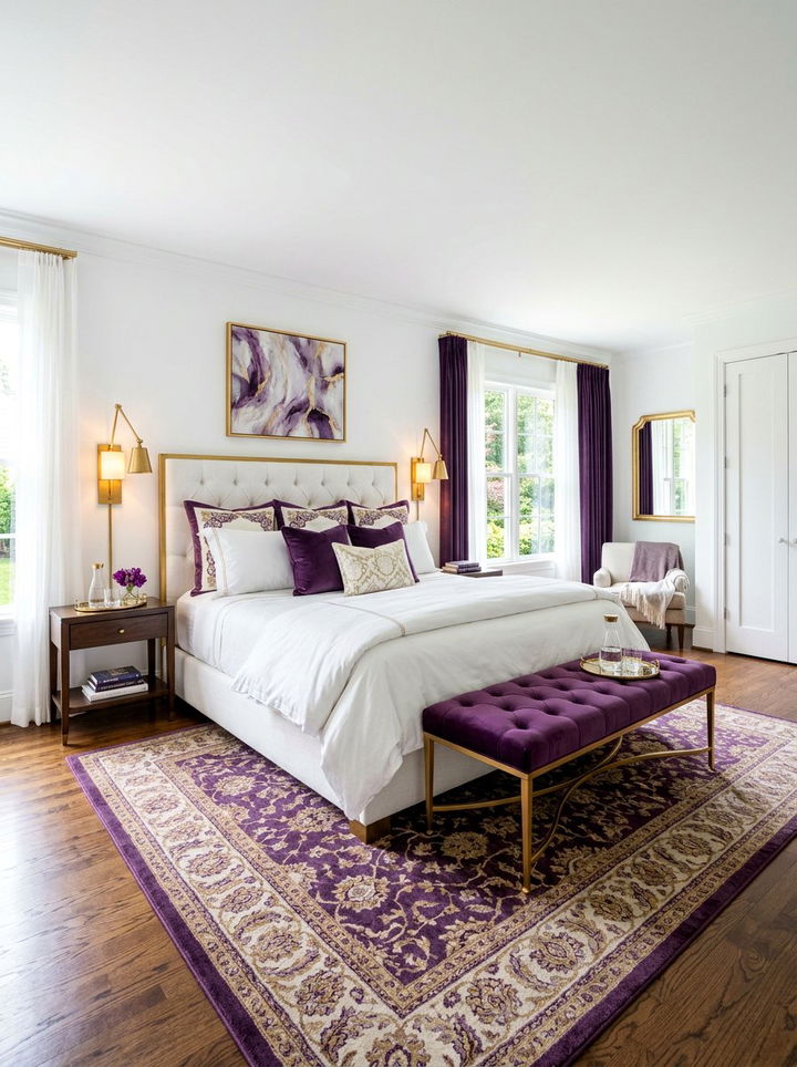 White purple gold bedroom - 30 purple and gold bedroom color combo