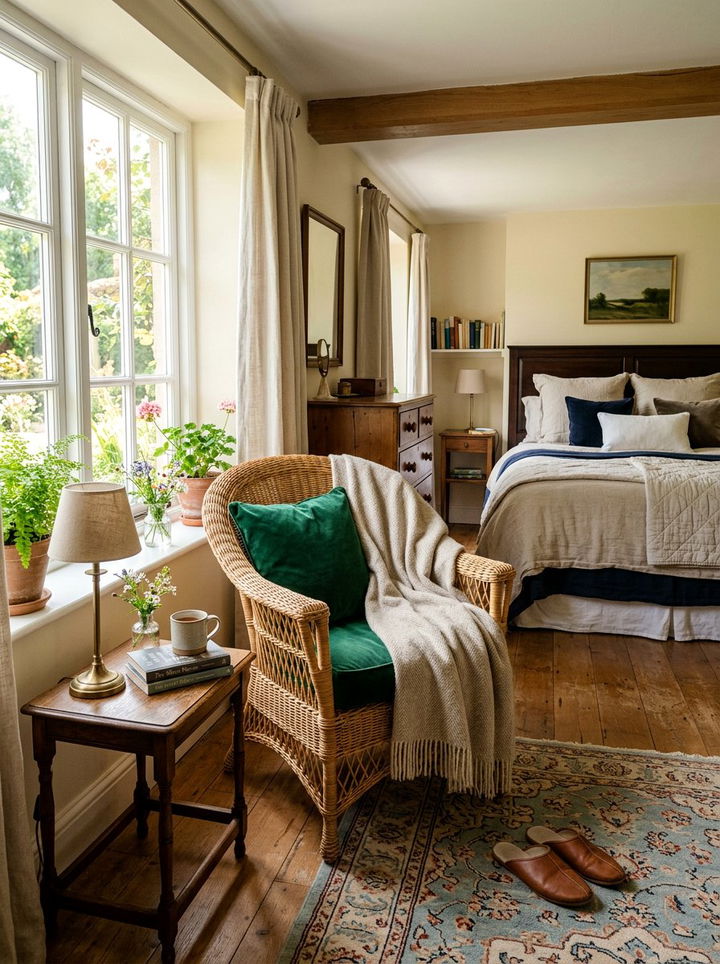 Wicker Armchair - 30 rattan bedroom ideas