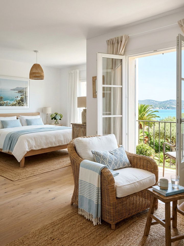 Wicker Armchair - 30 wicker bedroom ideas