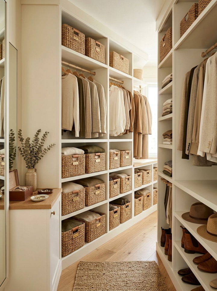 Wicker Baskets For Closet Shelves - 30 bedroom storage bins