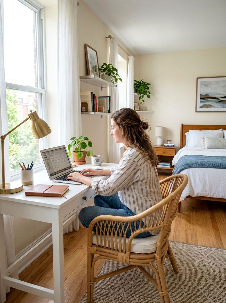 Wicker Desk Chair - 30 wicker bedroom ideas