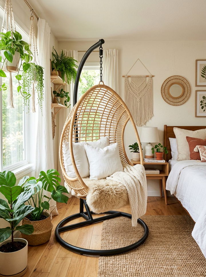 Wicker Egg Chair - 30 bedroom lounge chairs