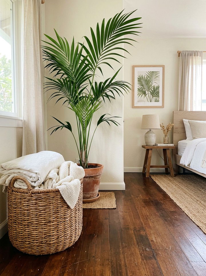 Wicker Storage Basket - 30 British colonial bedroom ideas