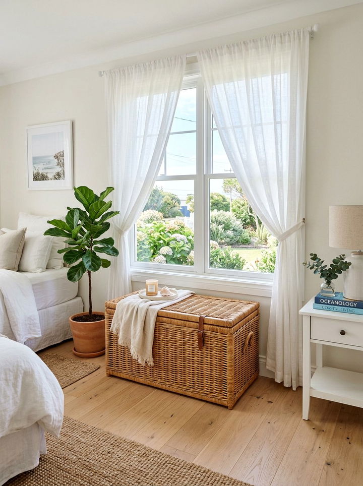 Wicker Storage Chest - 30 bedroom storage trunks