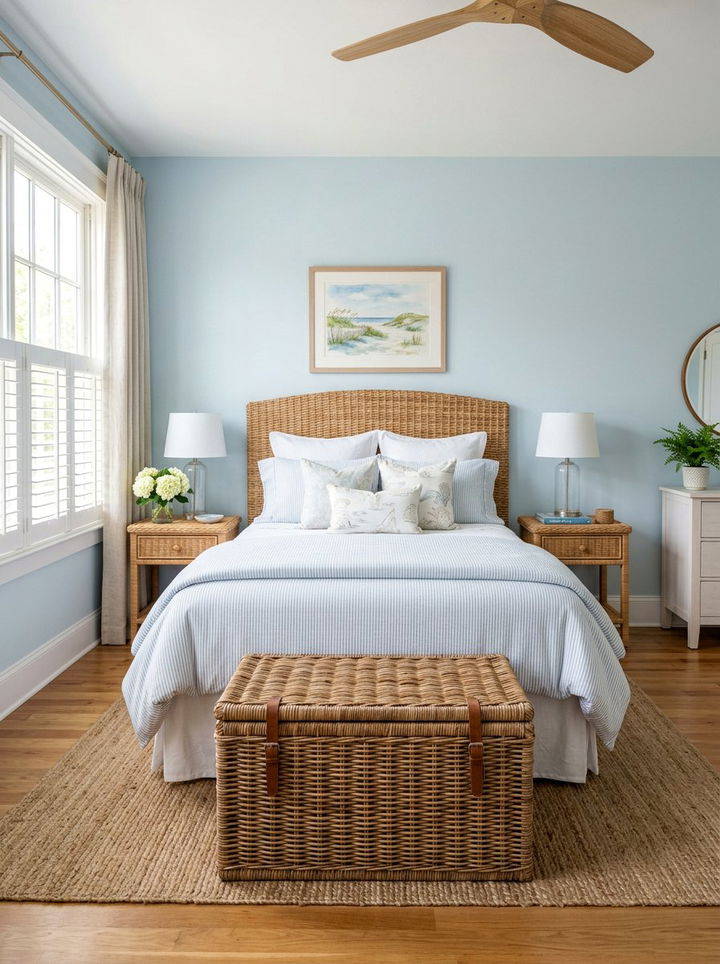 Wicker southern bedroom - 30 Southern bedroom ideas