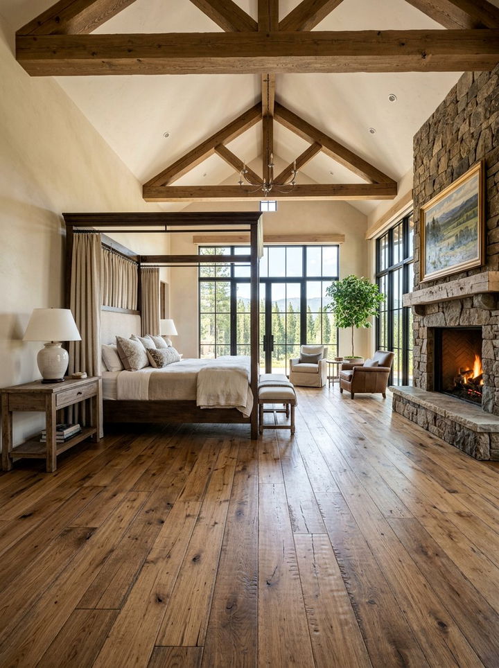 Wide Plank Timber Flooring - 30 bedroom flooring ideas