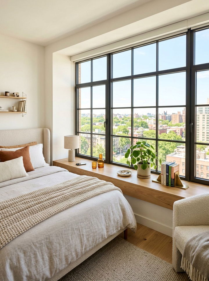 Wide Window Sill - 30 bedroom nightstand alternatives