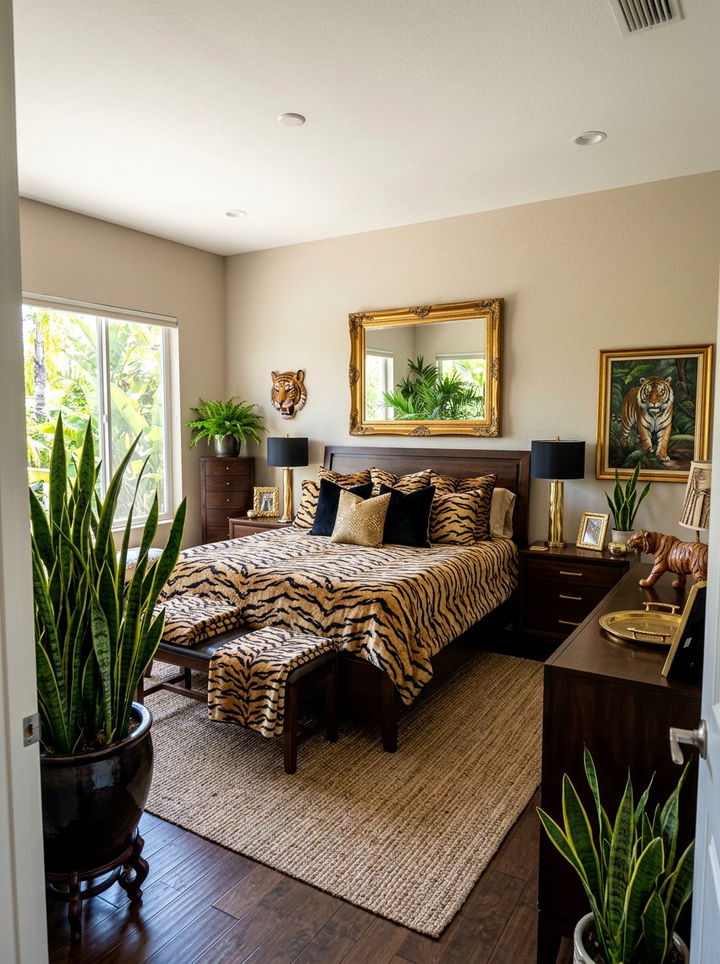 Wild Tiger Bedroom - 30 animal themed bedroom ideas