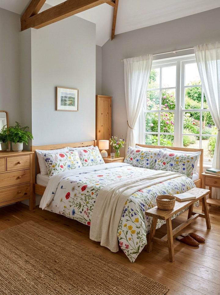 Wildflower Meadow Bedding - 30 floral themed bedroom ideas