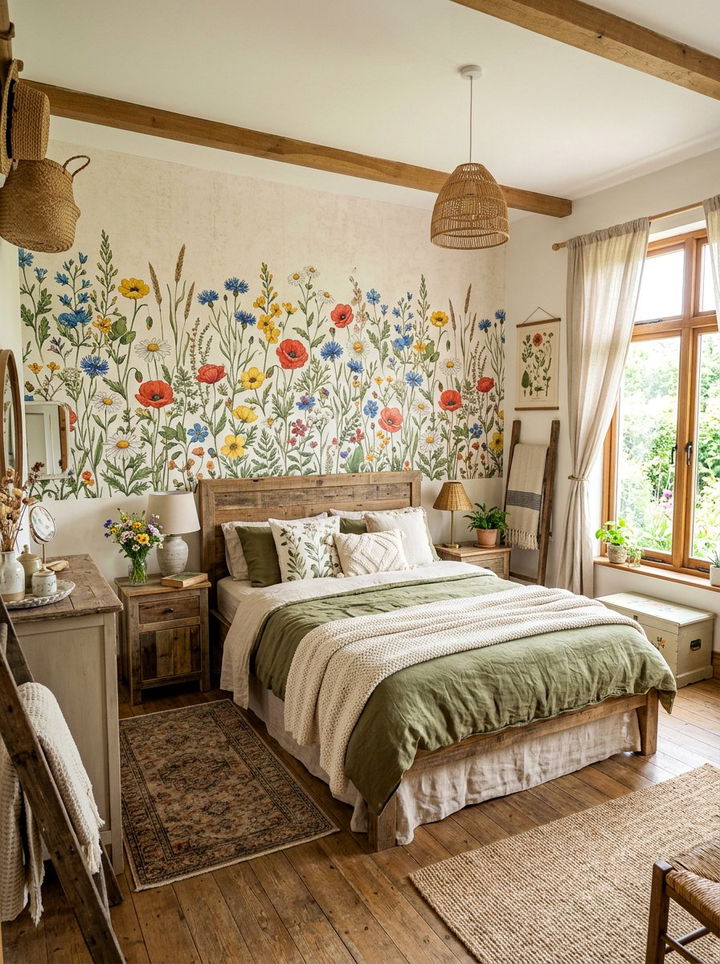 Wildflower Wallpaper - 30 bedroom floral wallpapers