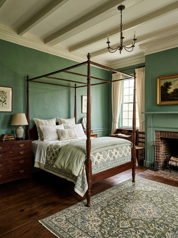 30 Traditional Green Bedroom Ideas for a Refreshing Look