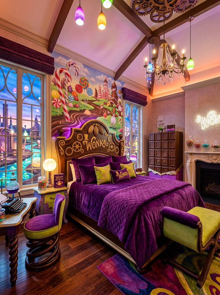 Willy Wonka Bedroom - 30 movie themed bedroom ideas