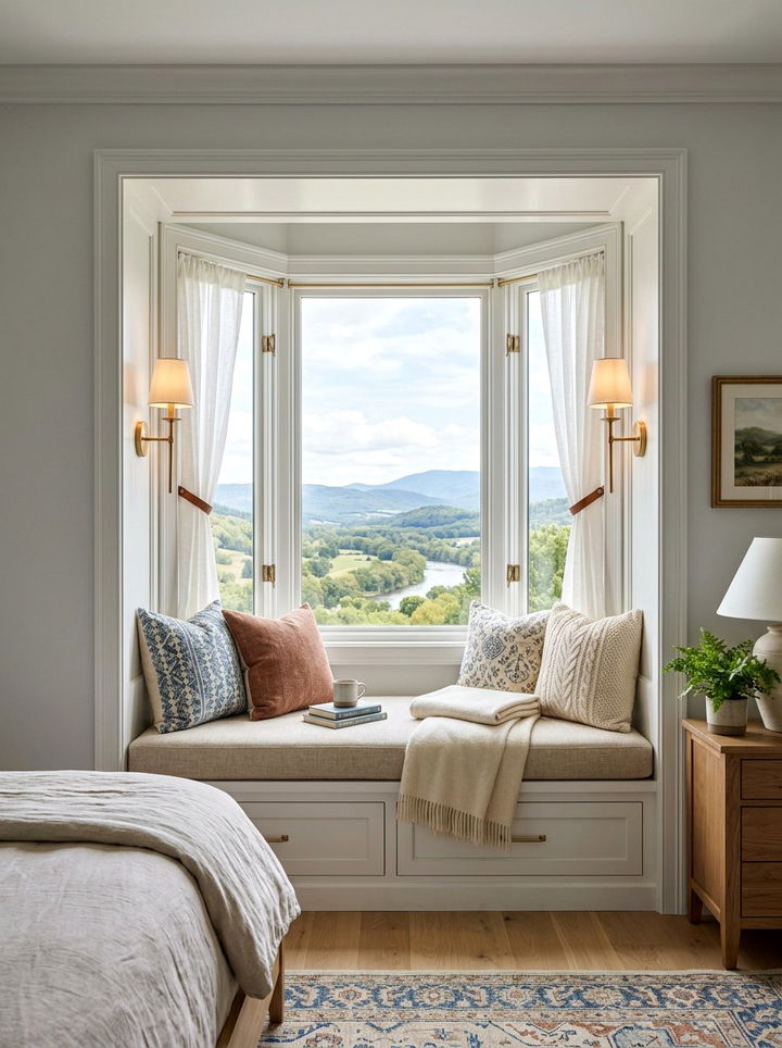 Window Alcove Seating - 30 bedroom seating arrangements ideas