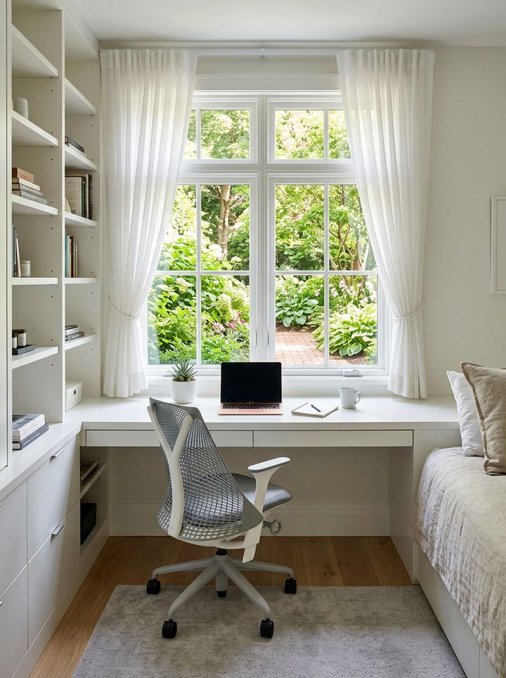 Window Bedroom Built In Desk - 30 bedroom built-in desks
