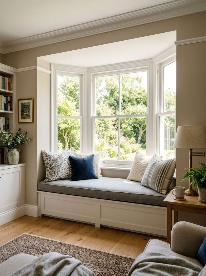 Window Ledge Bench - 30 bedroom seating ideas