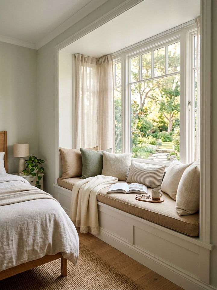 Window Nook - 30 bedroom hacks