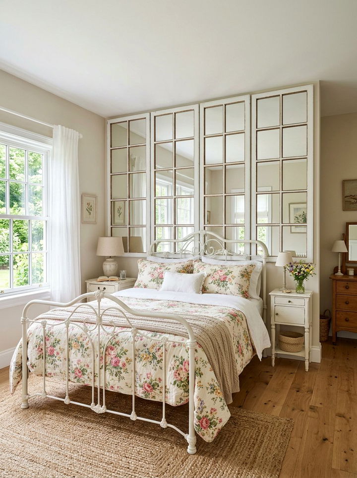 Window Pane Mirror - 30 bedroom backsplash ideas