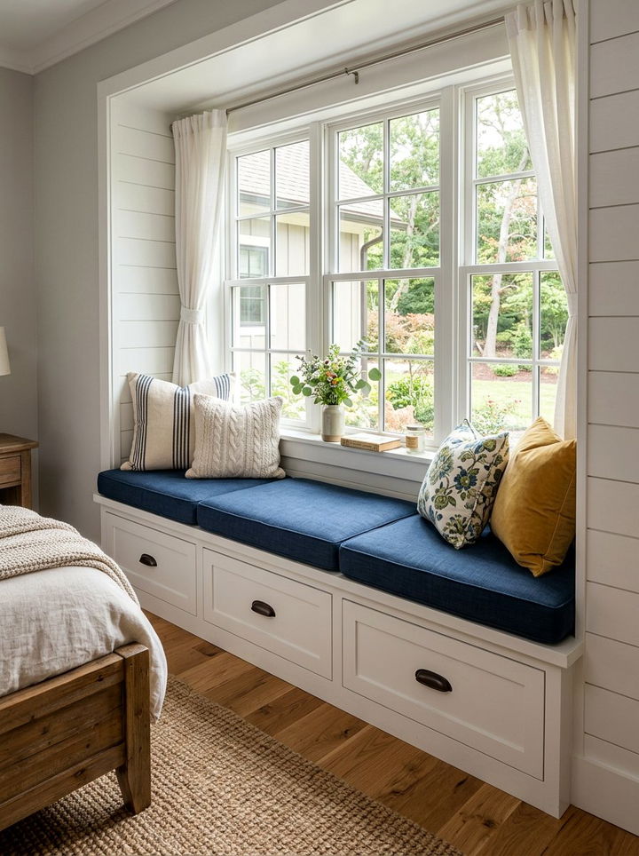Window Seat Storage - 30 bedroom clever storage ideas