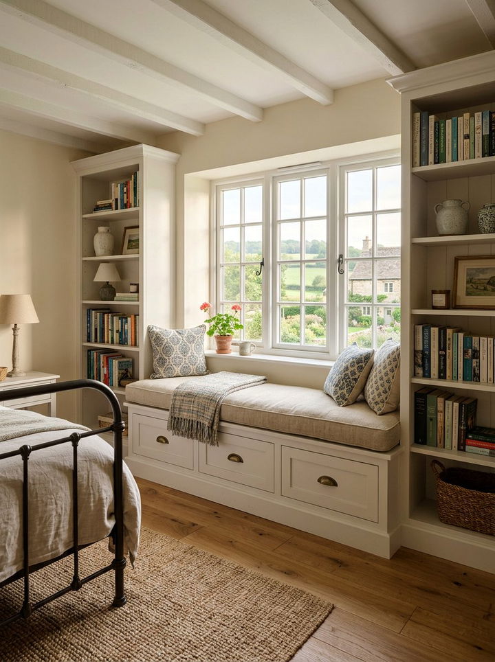 Window Seat Storage Cabinet - 30 bedroom cabinet storage ideas