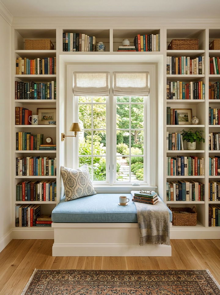 Window Seat With Bookshelves - 30 bedroom window seat ideas