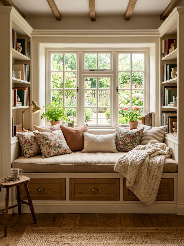 Window Seat With Storage - 30 small bedroom space storage ideas