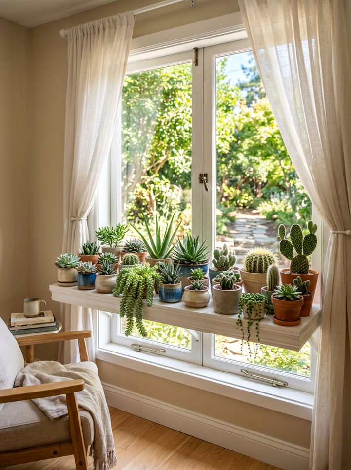 Window Sill Plant Extension - 30 bedroom plant shelves