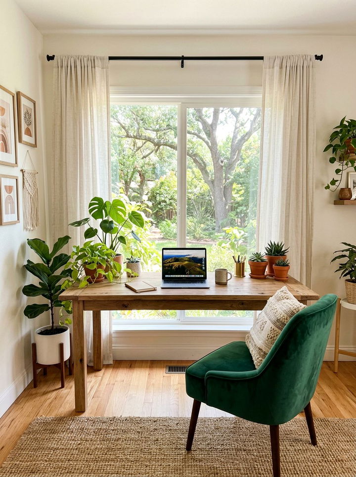 Window View Desk - 30 bedroom study desk ideas