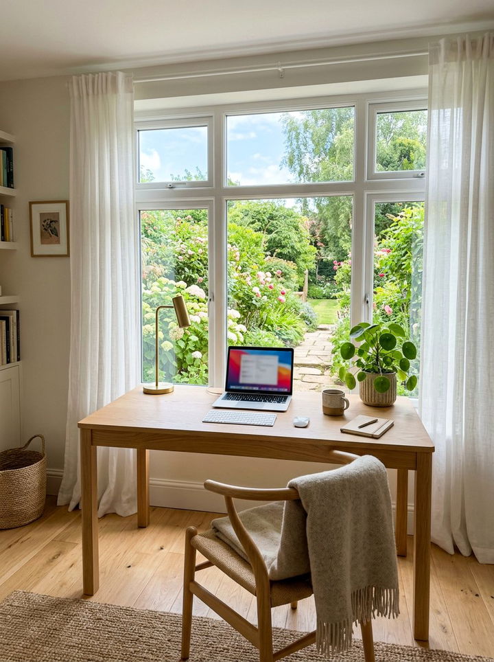 Window View Workspace - 30 bedroom desk ideas