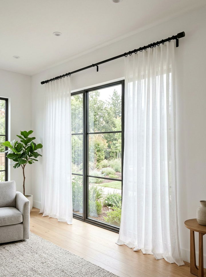 Window curtain rod - 30 budget bedroom ideas