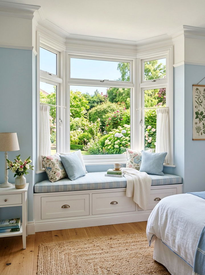 Window seat storage - 30 bedroom built-in cabinets