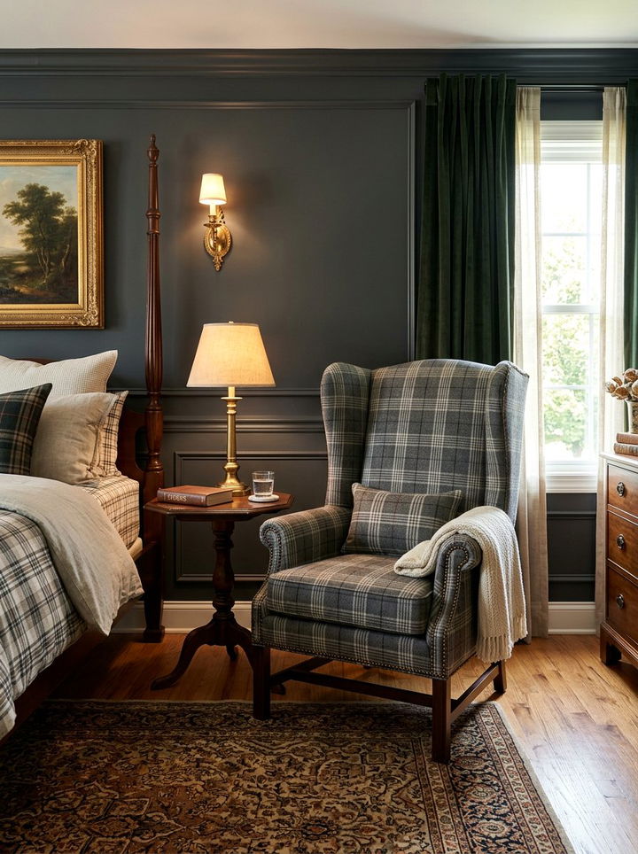 Wingback Chair - 30 bedroom seating ideas