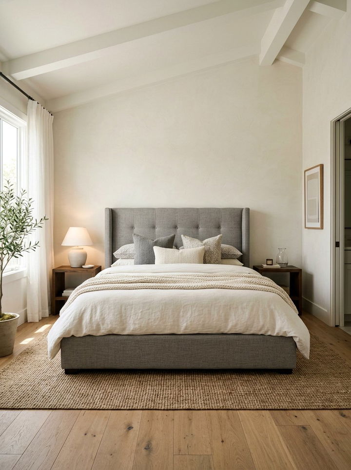 Wingback Low Bed Frame - 30 bedroom low profile beds