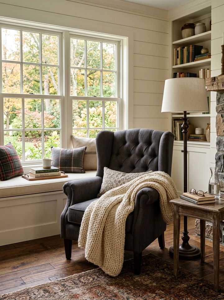 Wingback Reading Chair - 30 bedroom chairs