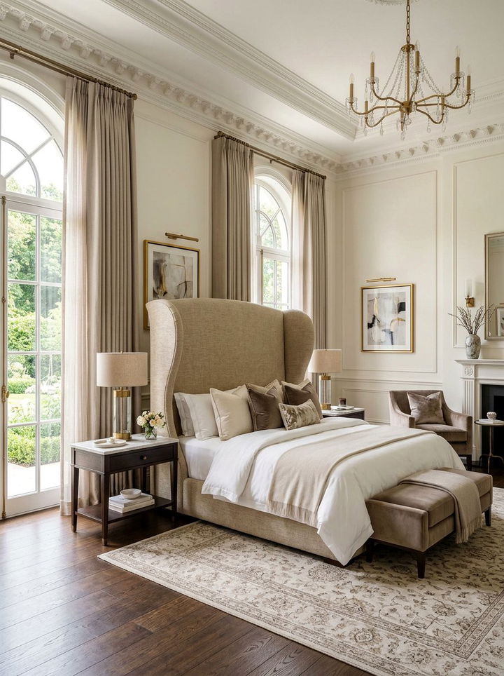 Wingback Upholstered Headboard - 30 bedroom padded headboards