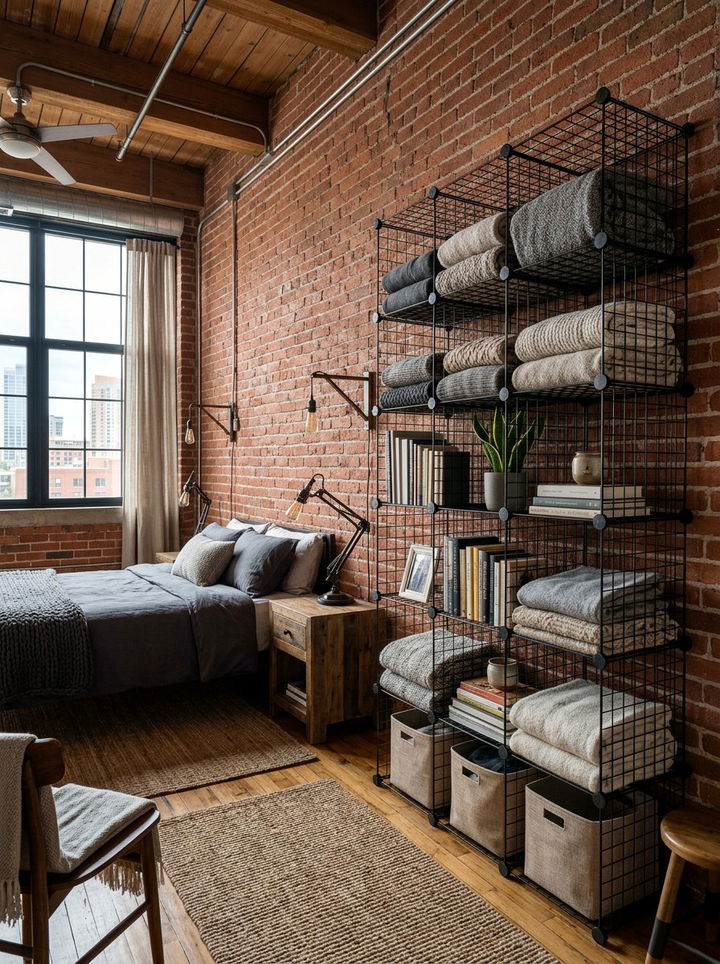 Wire Grid Cube Storage - 30 bedroom storage cubes