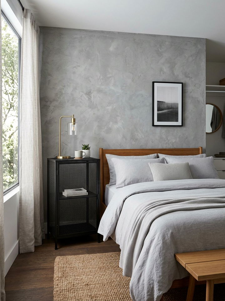 Wire Mesh Cabinet - 30 industrial gray bedroom ideas