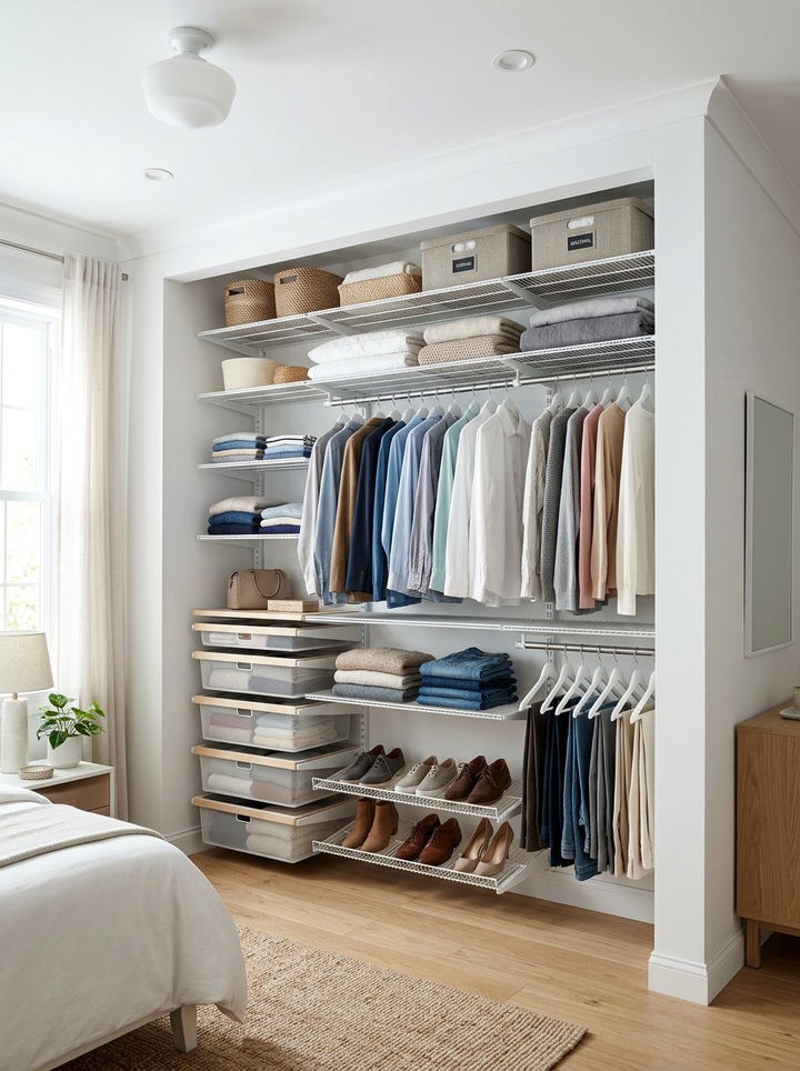 Wire Rack Closet Storage - 30 bedroom closet systems