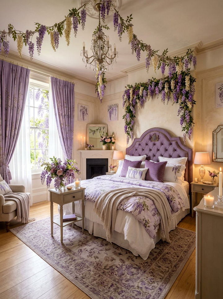 Wisteria Romantic Bedroom - 30 purple bedroom ideas