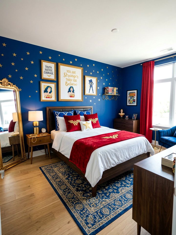 Wonder Woman bedroom - 30 superhero bedroom ideas